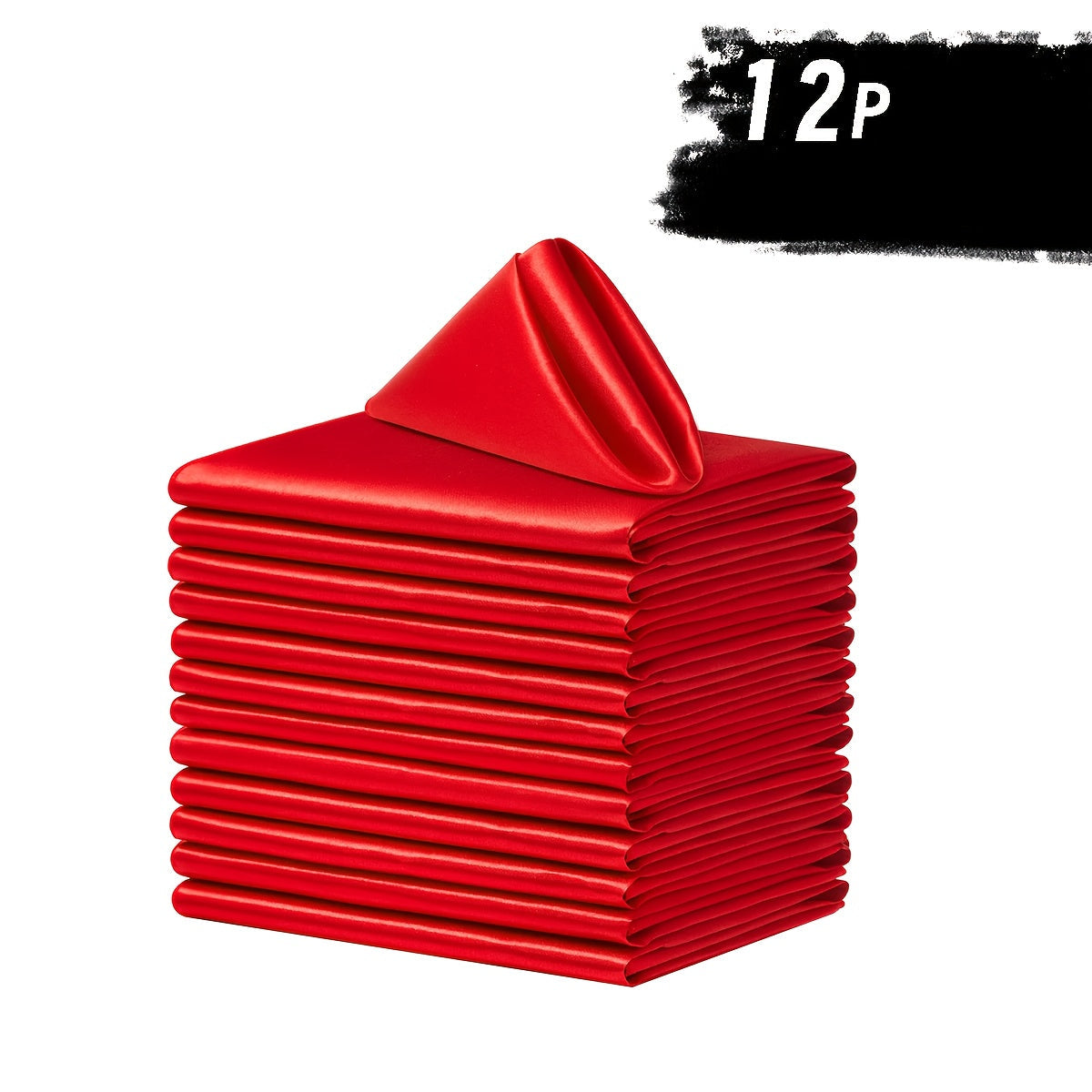 6/12 Peças de Guardanapos de Cetim Macio, Guardanapos Simples e Elegantes - Perfeitos para Casamentos, Chá de Panela, Festas e Decorações de Restaurantes