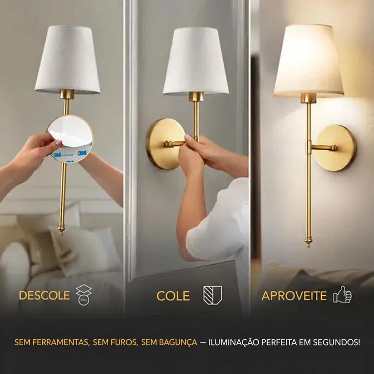 Conjunto de Arandelas de Parede Modernas