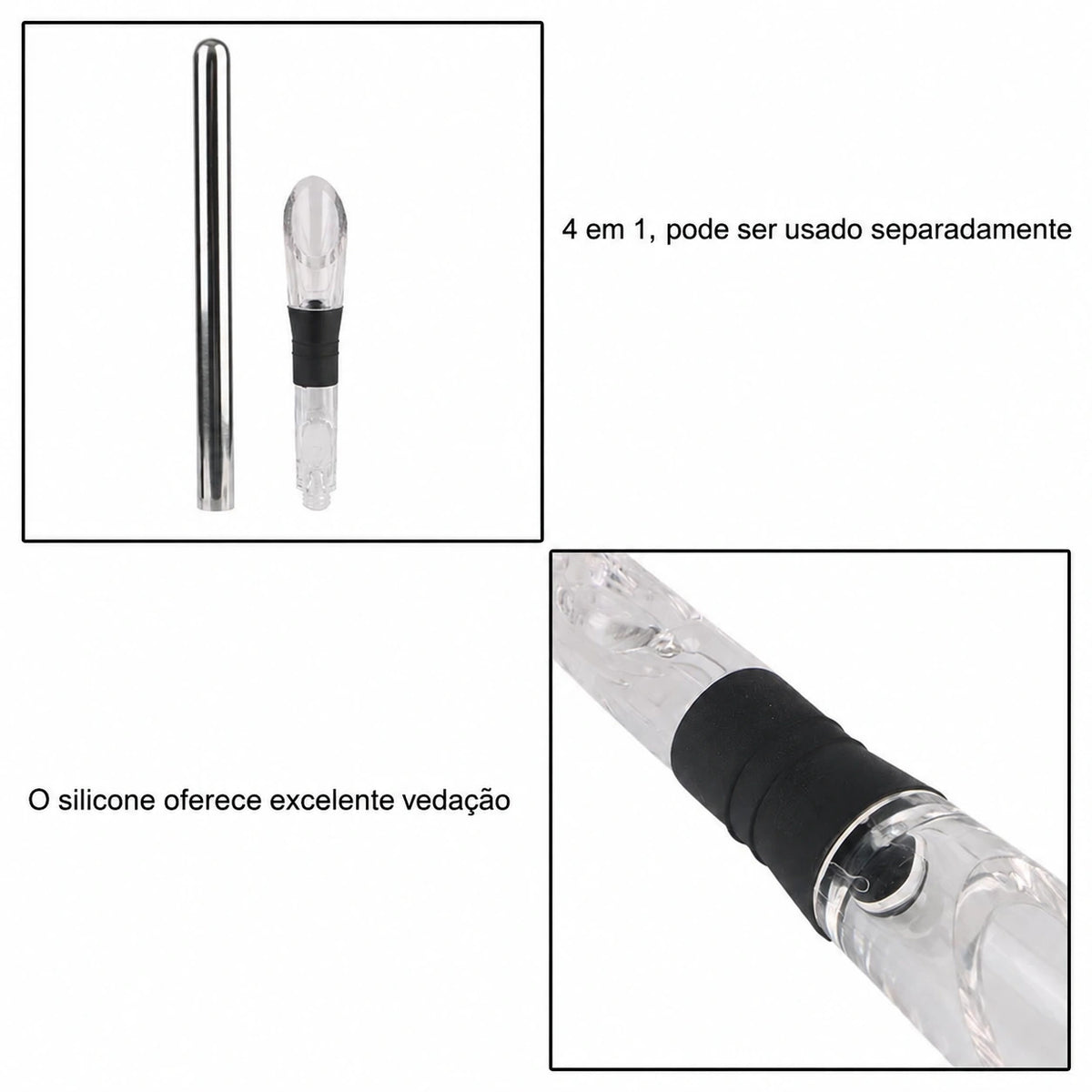 Bastão Refrigerador de Vinho em Aço Inox