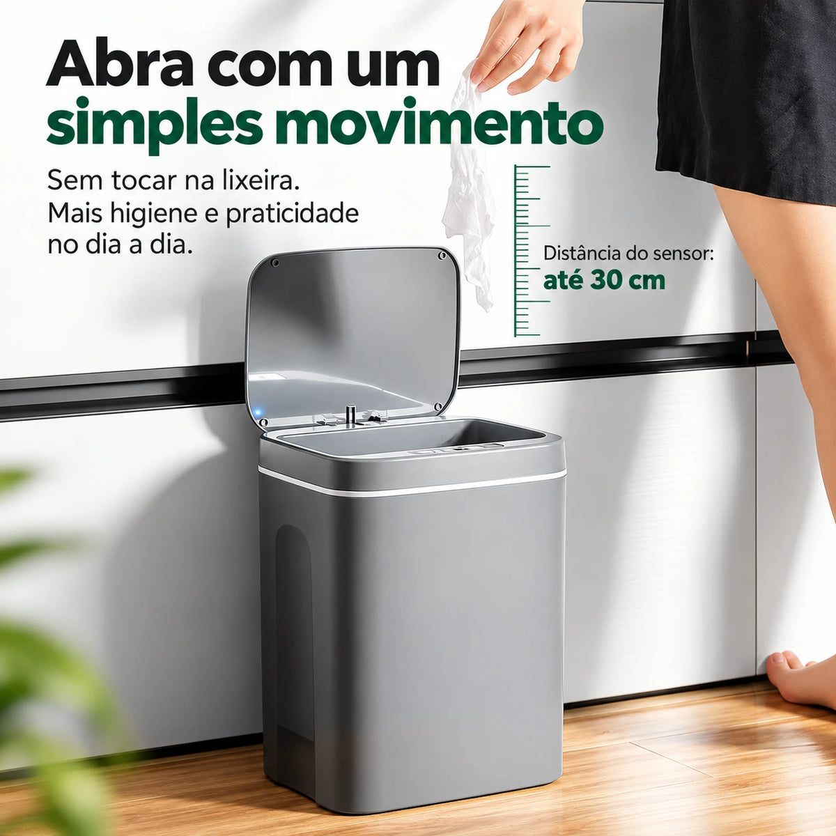Lixeira Automática com Sensor de 16 Litros