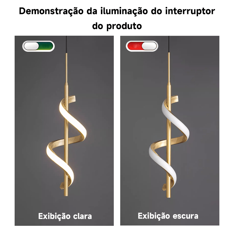 Luminária De Teto Pendente Led Moderna Lustre para Corredor Sala Quarto Moderna