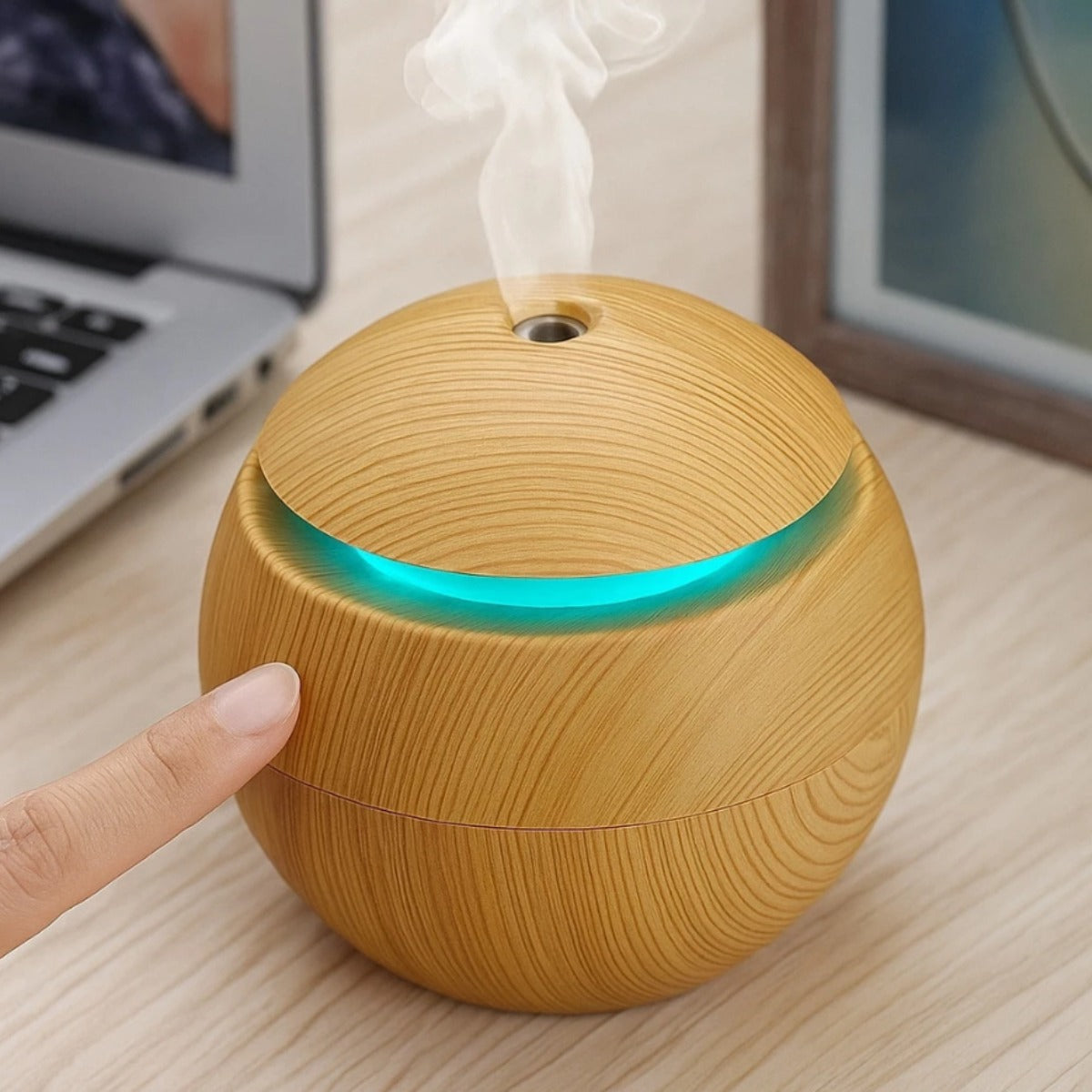 Mini Difusor Ultrassonico Umidificador Ar Aromatizador Purificador De Aromas Com Led Oleo Essencial