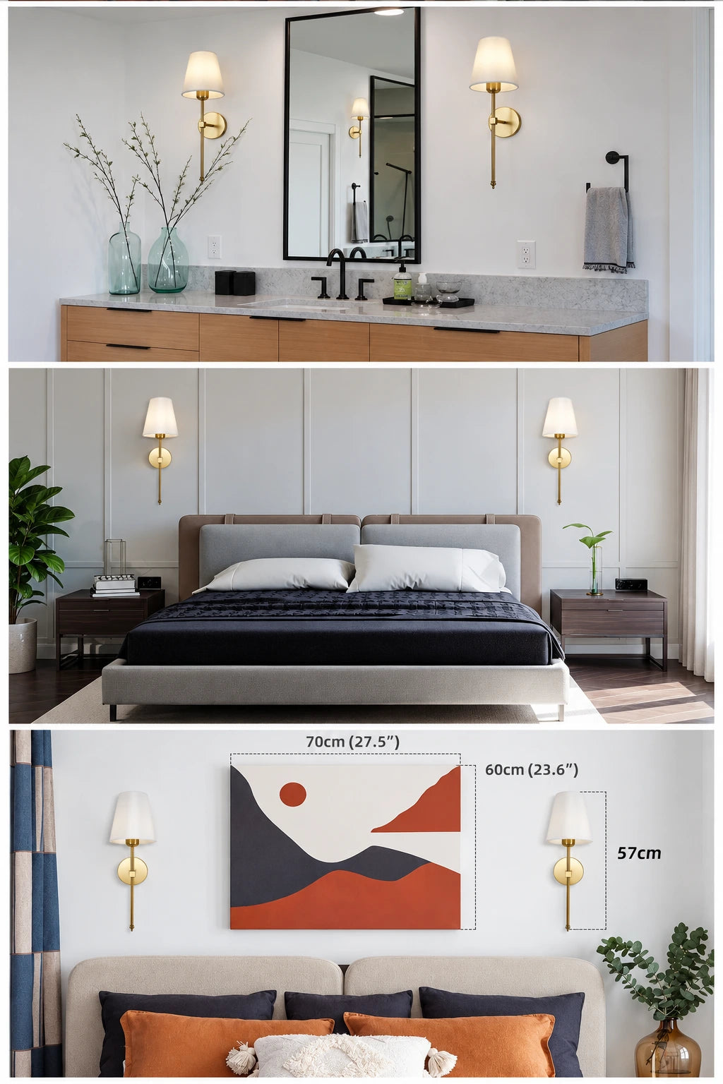 Conjunto de Arandelas de Parede Modernas
