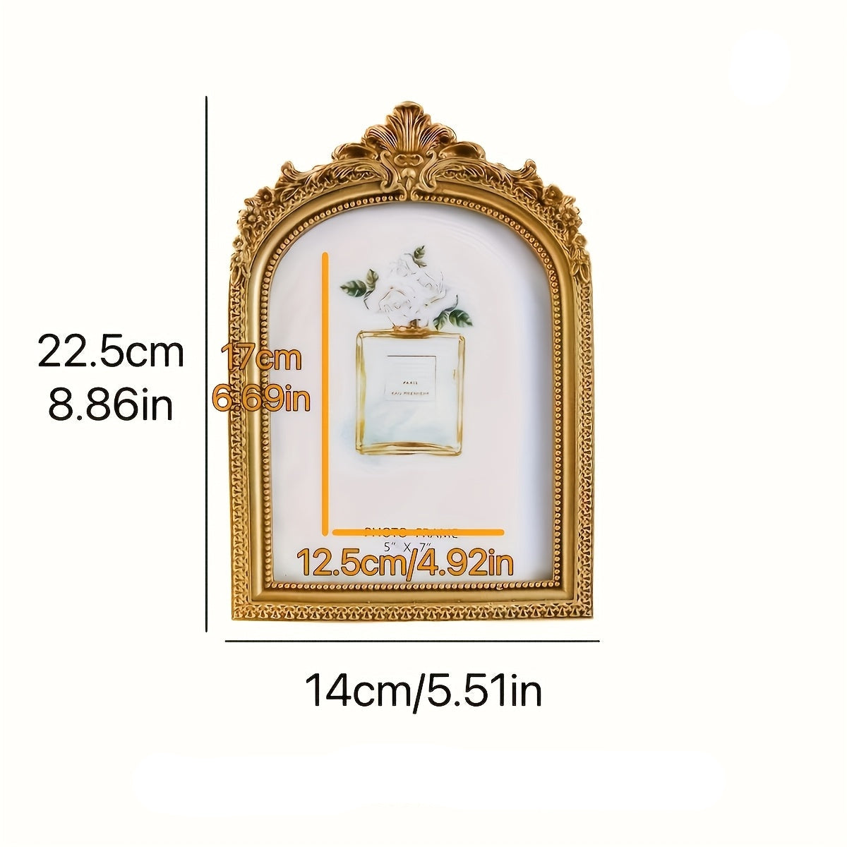 1 Moldura de Foto de Resina Dourada Luxuosa - Decoração de Casamento, Exposição de Arte para Casa, Moldura Barroca Dourada de Alta Qualidade - Lembrança de Casamento, Novo Tendência na Decoração de Casa