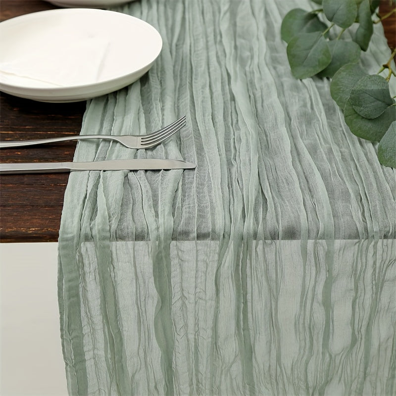 1 peça, toalha de mesa de jantar, toalha de mesa de jantar plissada Bali atmosférica, toalha de mesa de jantar elegante de cor sólida em tecido encerado, toalha de mesa de jantar de tecido para decoração de mesa de férias, decoração de casa, decoração de mesa de jantar, decoração de quarto