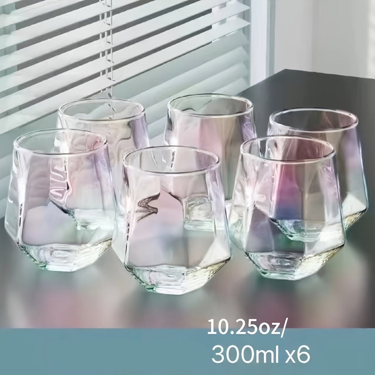 6 Peças de Copos de Vidro - Transparentes e Resistentes para Cerveja, Suco, Chá, Leite e Água - Ideais para Casa, Festas e Mesa de Jantar - Vidraria