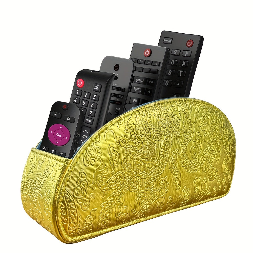 Porta-Controle Remoto em Couro Sintético com 5 Divisórias