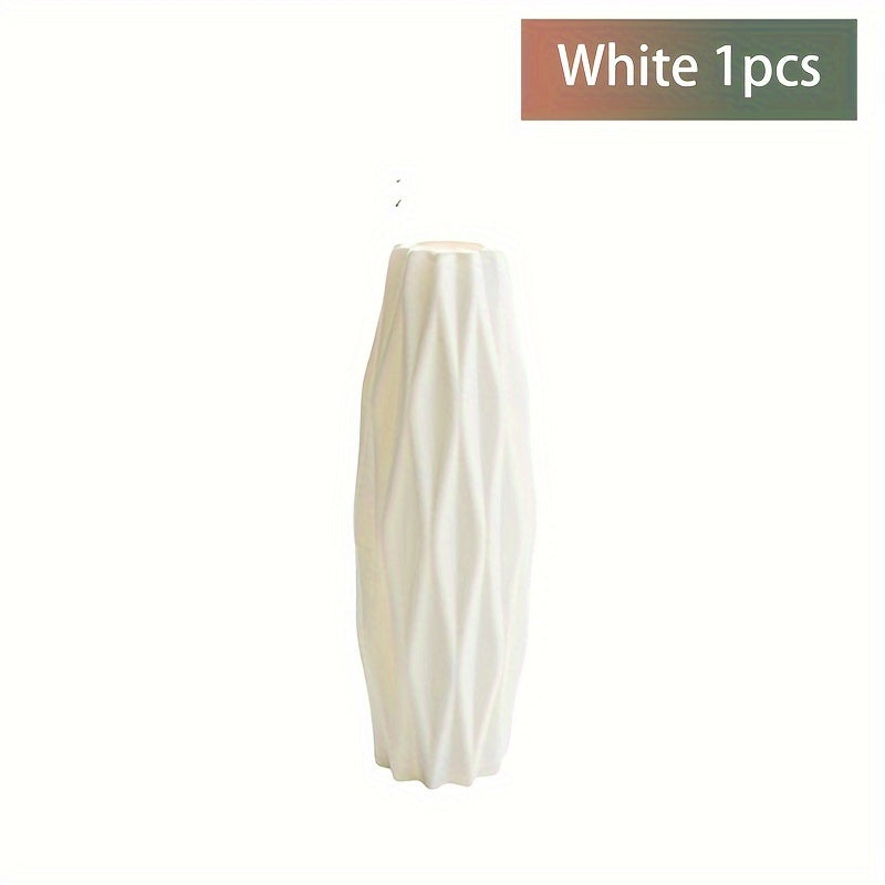 Conjunto de várias peças de vasos de plástico nórdicos, imitando vasos de cerâmica, adequados para decoração de sala de estar e mesa de jantar em casa, decoração de Dia de São Patrício e Páscoa, decoração de sala de beleza, decoração de casa de primavera