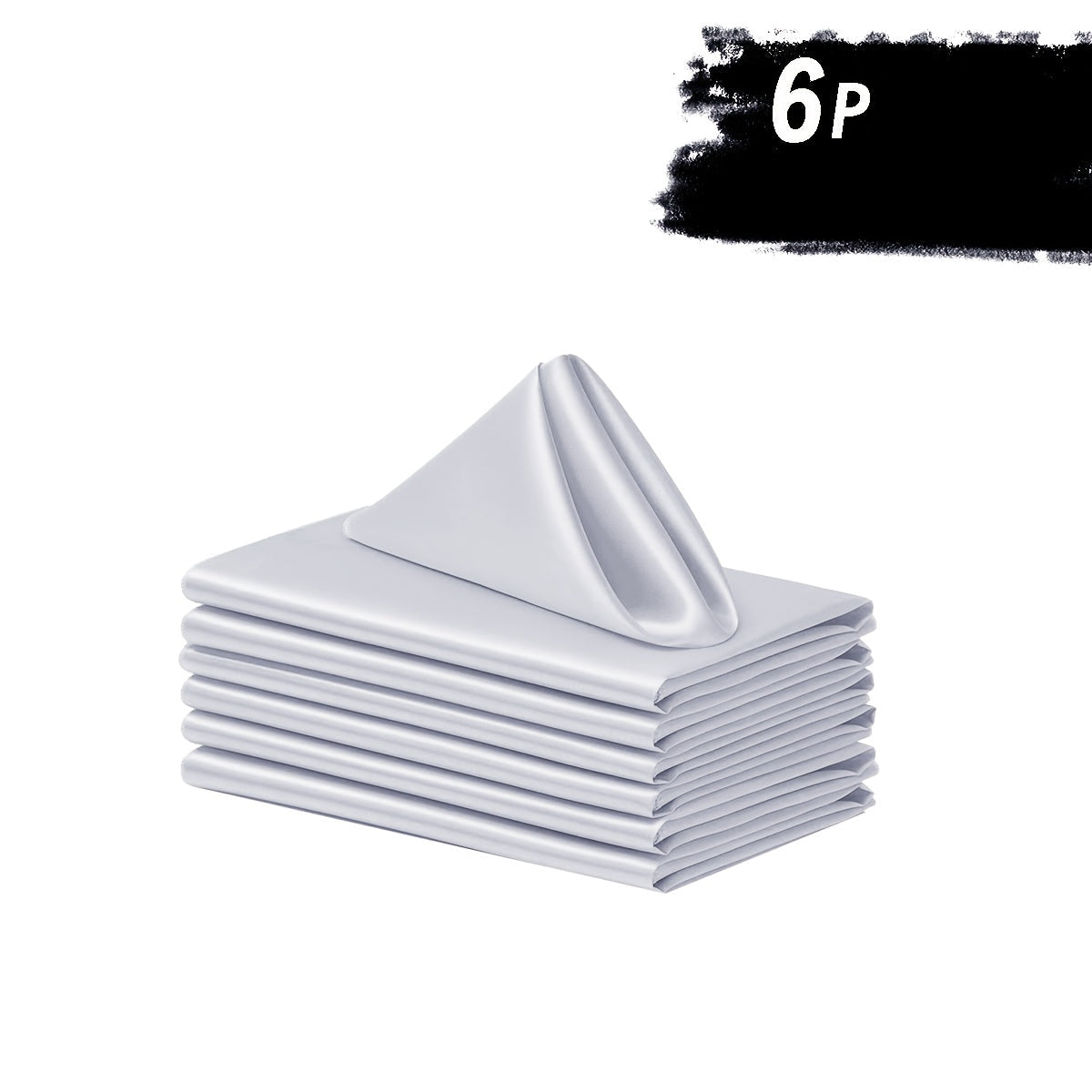 6/12 Peças de Guardanapos de Cetim Macio, Guardanapos Simples e Elegantes - Perfeitos para Casamentos, Chá de Panela, Festas e Decorações de Restaurantes