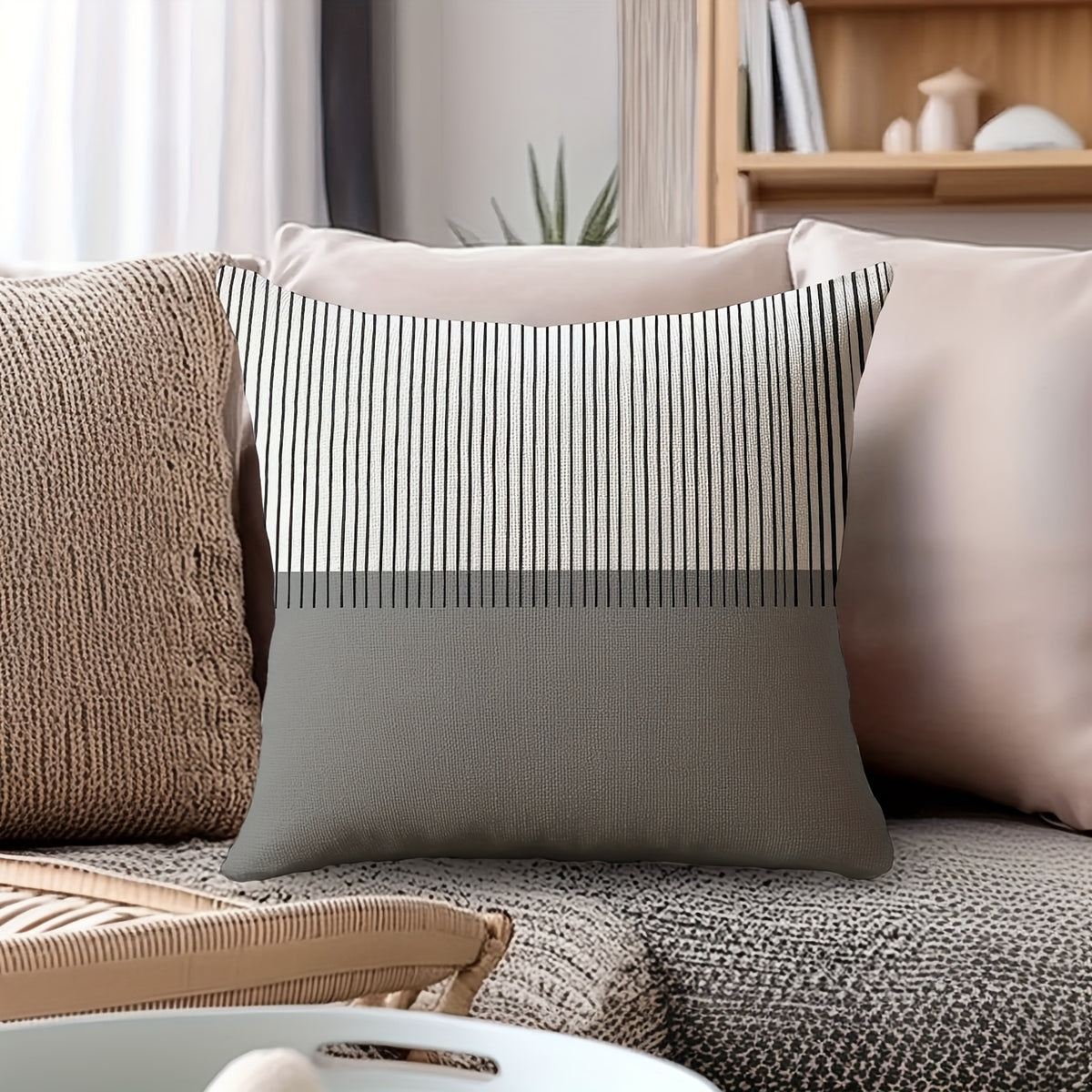 4 unidades, Feito de, Apresentando um Design Geométrico Minimalista, Perfeito para Criar um Ambiente Romântico na Sua Casa. Possui Impressão de um Lado e Mede 44,96 cm por 44,96 cm, Ideal para Decorar Sofás, Salas de Estar e Quartos