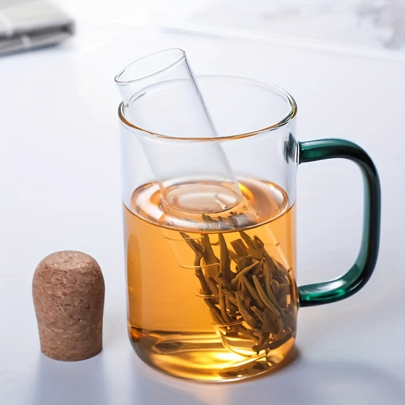 Garrafa Vazia de Infusor de Chá de Vidro Mini Transparente, Garrafa de Vidro com Tampa, Tubo de Ensaio para Chá, Conjunto de Utensílios de Cozinha