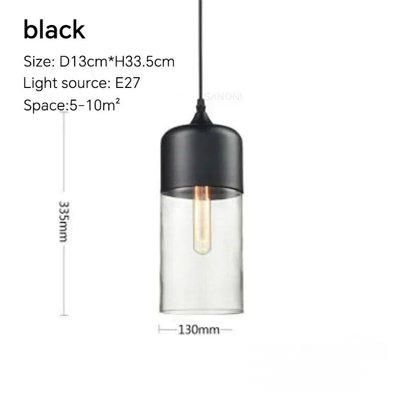 Luminária Pendente de Vidro Nordic Modern