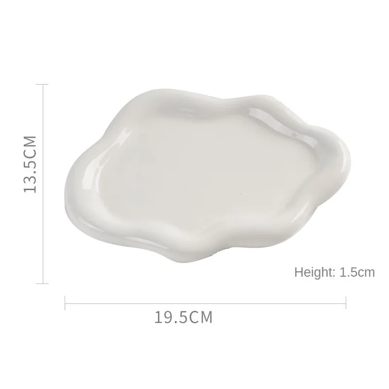 Bandeja de Cerâmica Luxo para Joias e Decoração
