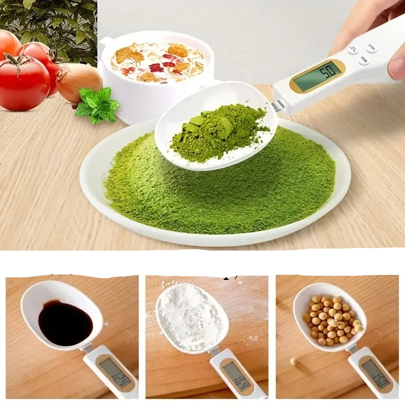 Mini Balança de Cozinha Digital, Balança Eletrônica De Alimentos LCD, Farinha De Cozinha, Leite, Café Em Pó, Peso Medida Colher, 0.1-500g