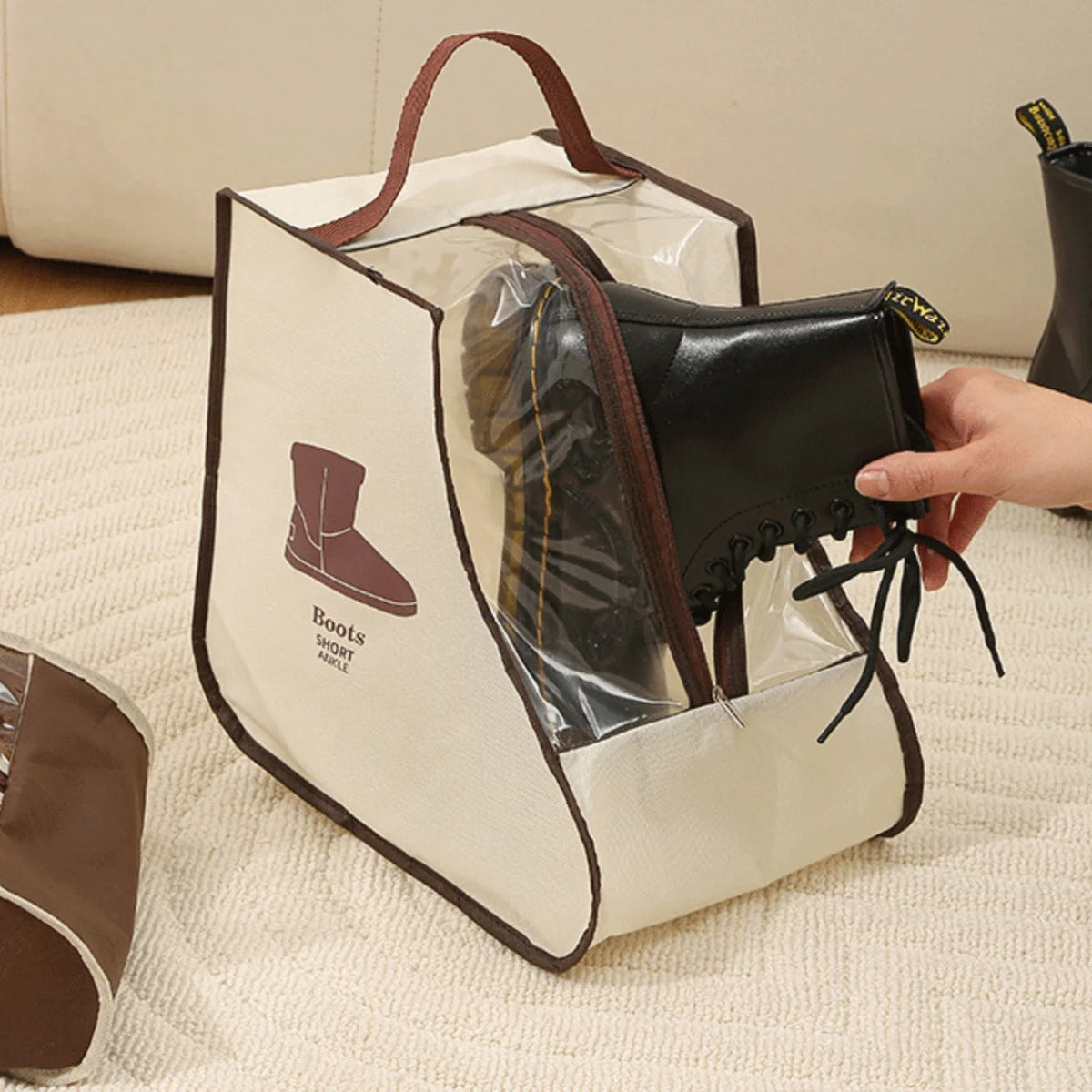 Bolsa Protetora para Botas com Visor Transparente