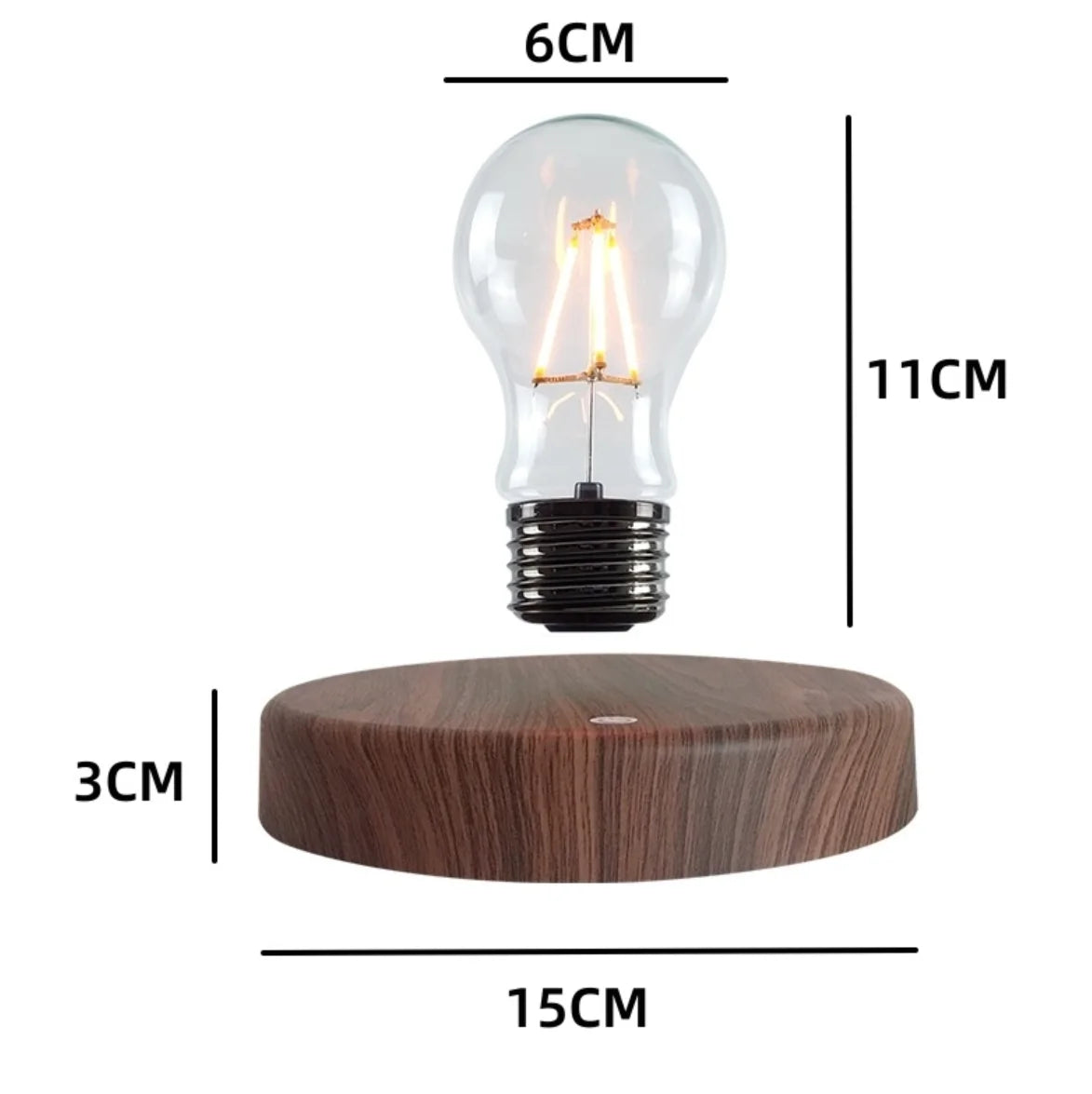 Lâmpada de levitação magnética criatividade flutuante vidro lâmpada led escritório em casa decoração presente aniversário mesa novidade luz da noite
