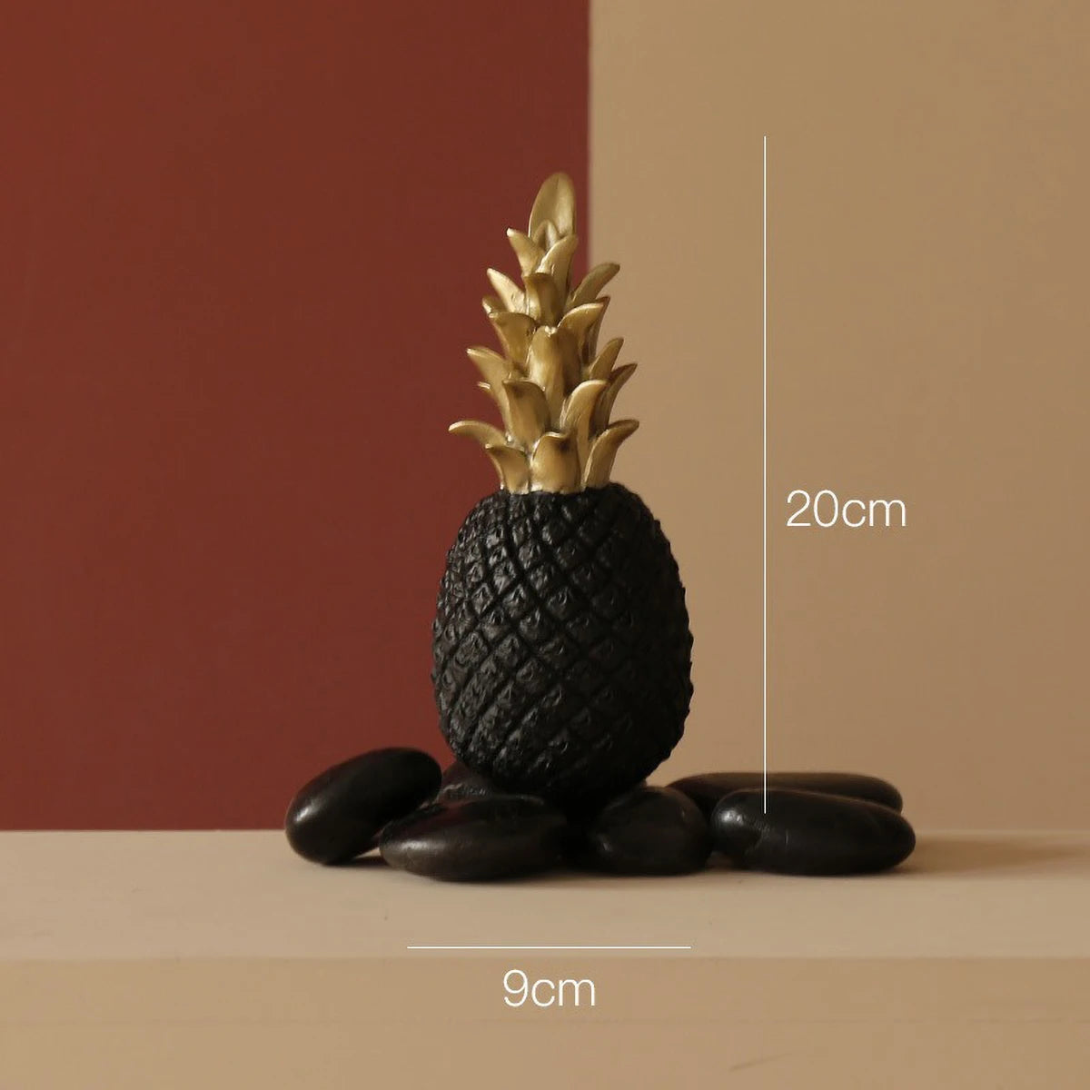 Escultura Abacaxi Dourado Nórdico