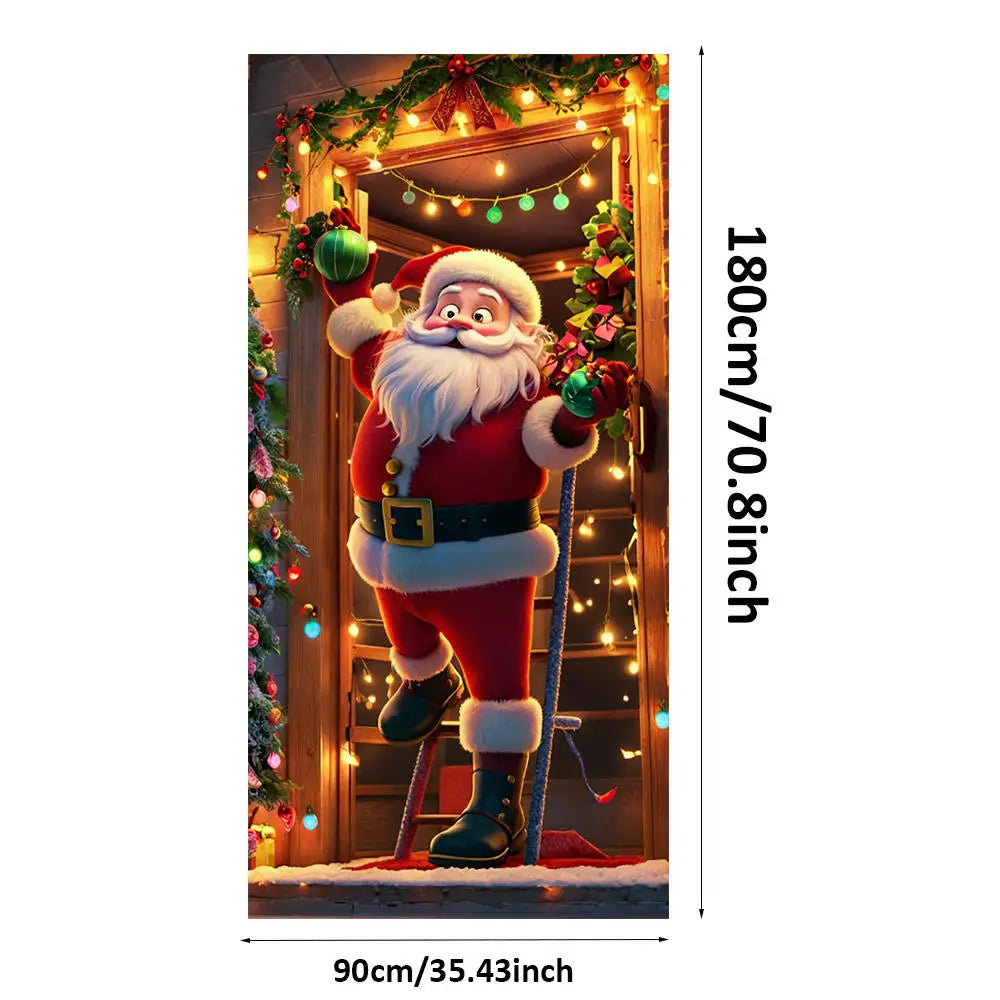 Painel Decorativo de Porta Papai Noel para Natal