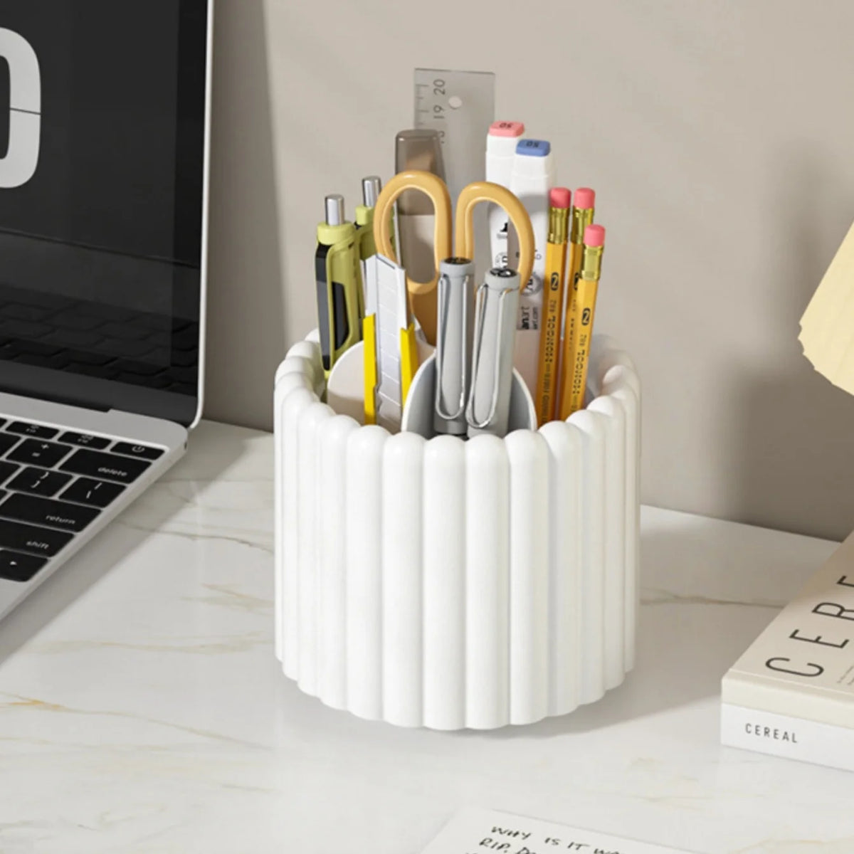 Organizador Giratório 360° para Pincéis – 7 Divisórias