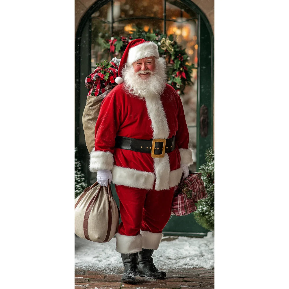 Painel Decorativo de Porta Papai Noel para Natal