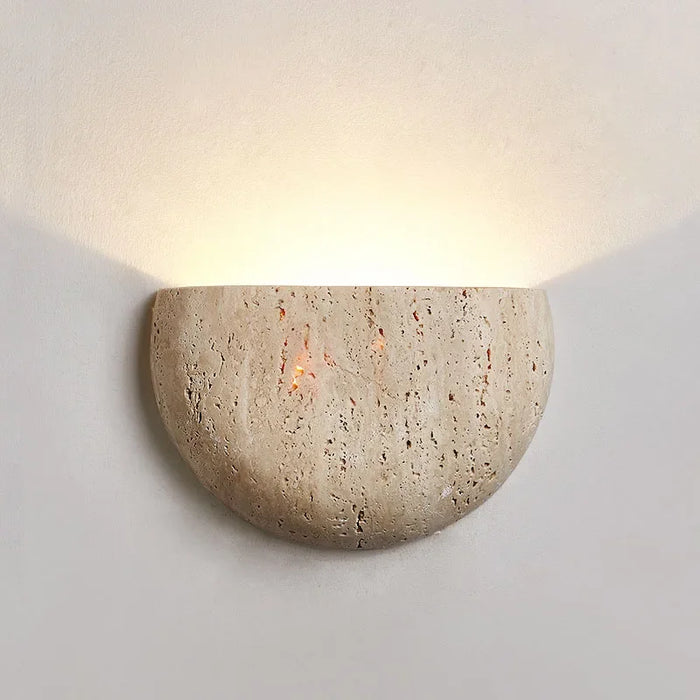 Arandela de Pedra Mármore Wabi-Sabi