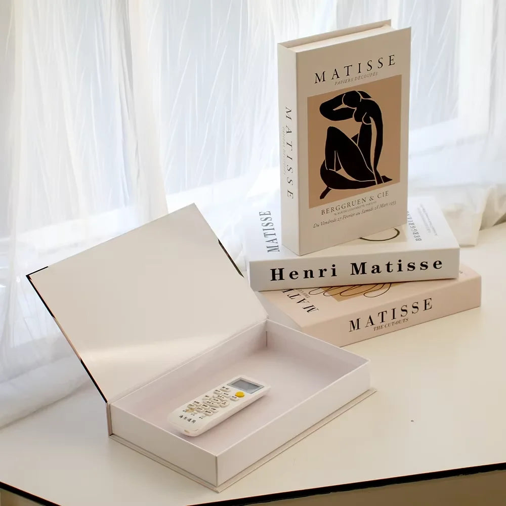 Livros falsos de luxo, acessórios de decoração para casa, sala de estar, moda, caixa de armazenamento de livros falsos, simples, nórdico, mesa de café