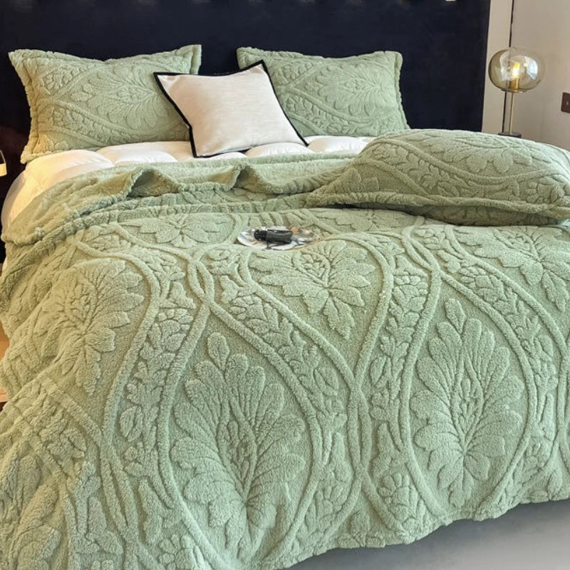 Cobertor estampado floral 3d estilo europeu, cobertor grosso de lã coral para adultos no inverno, quente, fácil de manter, colcha de ar condicionado