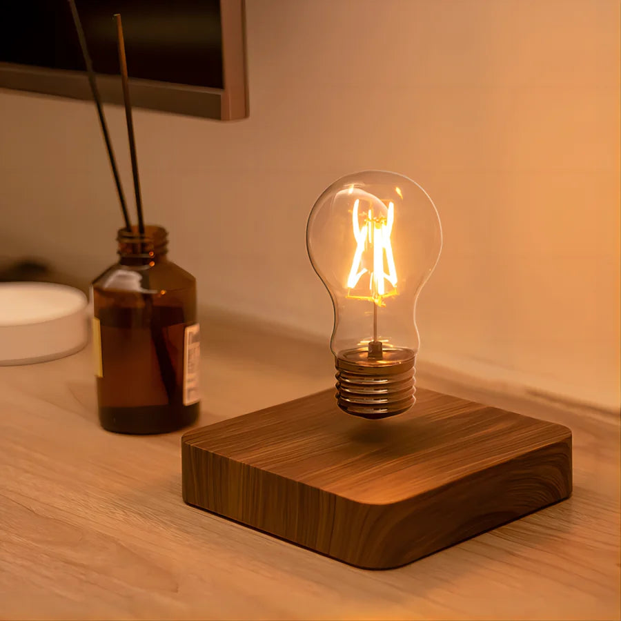 Lâmpada de levitação magnética criatividade flutuante vidro lâmpada led escritório em casa decoração presente aniversário mesa novidade luz da noite