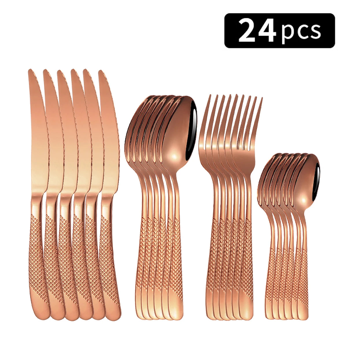 Conjunto de Talheres em Aço Inoxidável 24 Peças Star Diamond