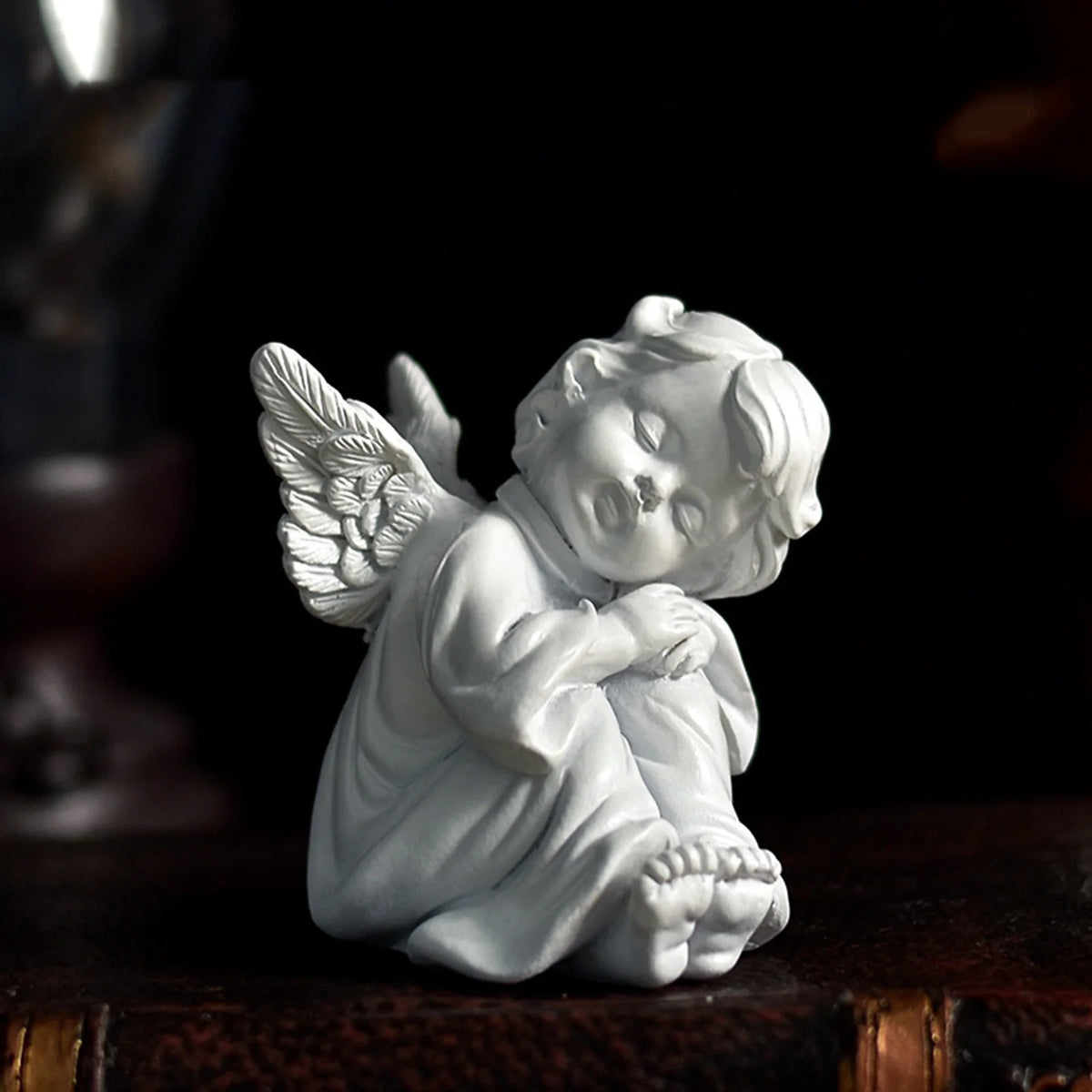 Nordic Style Desktop Decoration Creative Angel Girl Resin Sculpture Desk Dining Table Cabinet Fireplace Decoration Ornaments 1pc