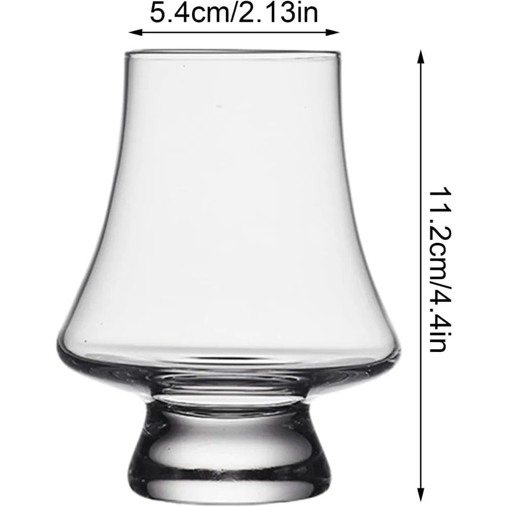 Whiskey Crystal Glass Set, 4 Pack Tasting Glass 9 Ounces Clear Lead Free Wine Glass Bar Party Wedding Drinking Glassware