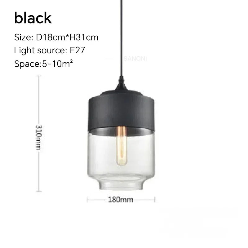 Luminária Pendente de Vidro Nordic Modern