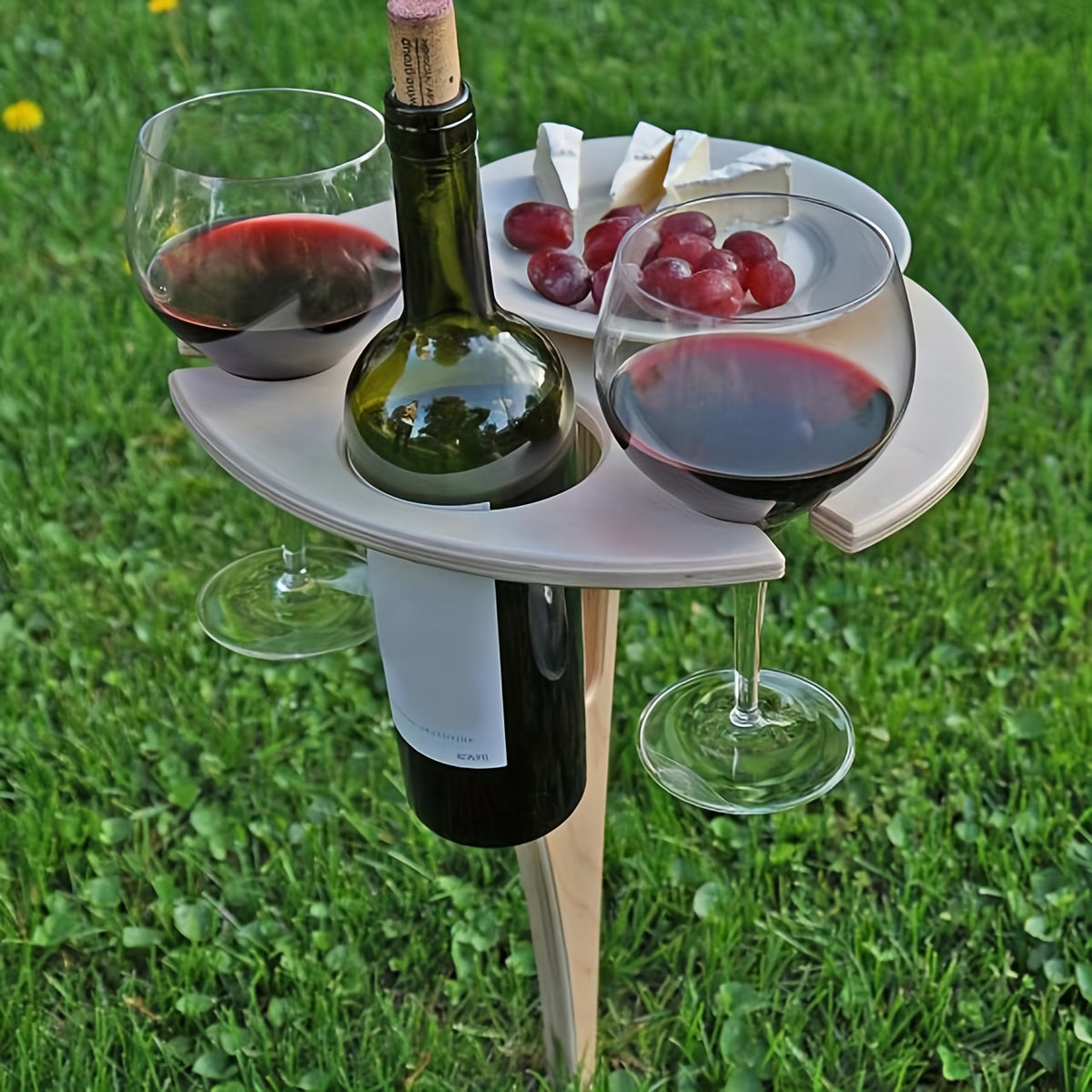 Mesa Dobrável para Vinho Outdoor em Madeira