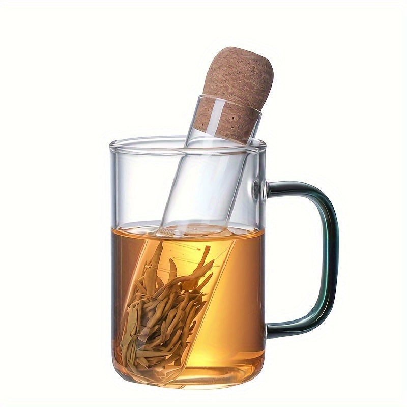 Garrafa Vazia de Infusor de Chá de Vidro Mini Transparente, Garrafa de Vidro com Tampa, Tubo de Ensaio para Chá, Conjunto de Utensílios de Cozinha