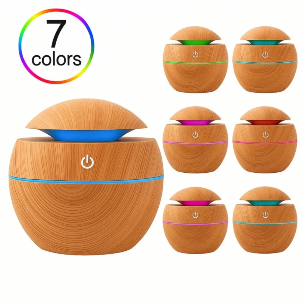 Mini Difusor Ultrassonico Umidificador Ar Aromatizador Purificador De Aromas Com Led Oleo Essencial
