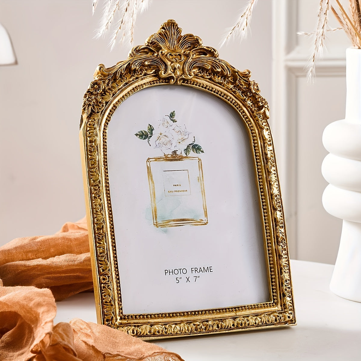 1 Moldura de Foto de Resina Dourada Luxuosa - Decoração de Casamento, Exposição de Arte para Casa, Moldura Barroca Dourada de Alta Qualidade - Lembrança de Casamento, Novo Tendência na Decoração de Casa