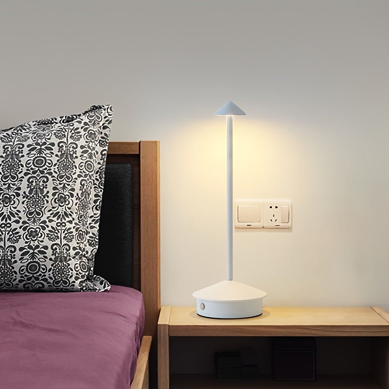 Lâmpada de Mesa Sem Fio, Escurecimento Contínuo de 3 Cores, Bateria Recarregável de 800mAh, Lâmpada de Mesa LED, Adequada para Quarto/Jantar de Casal/Escritório/Cafeteria/Restaurante/Terrace