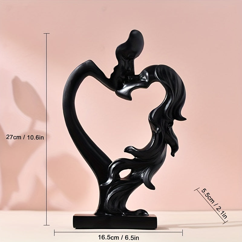 1 peça Estátua de Casal em Resina Minimalista Moderna, Ornamento de Escultura de Figura Abstrata, Decoração de Casa, Peça de Artesanato em Resina de Estilo Minimalista de Luxo, Adequado para Decorar Mesas de Sala de Estar e Garrafeiras, Presente Perfeito para Amigos, Presente de Dia dos Namorados.
