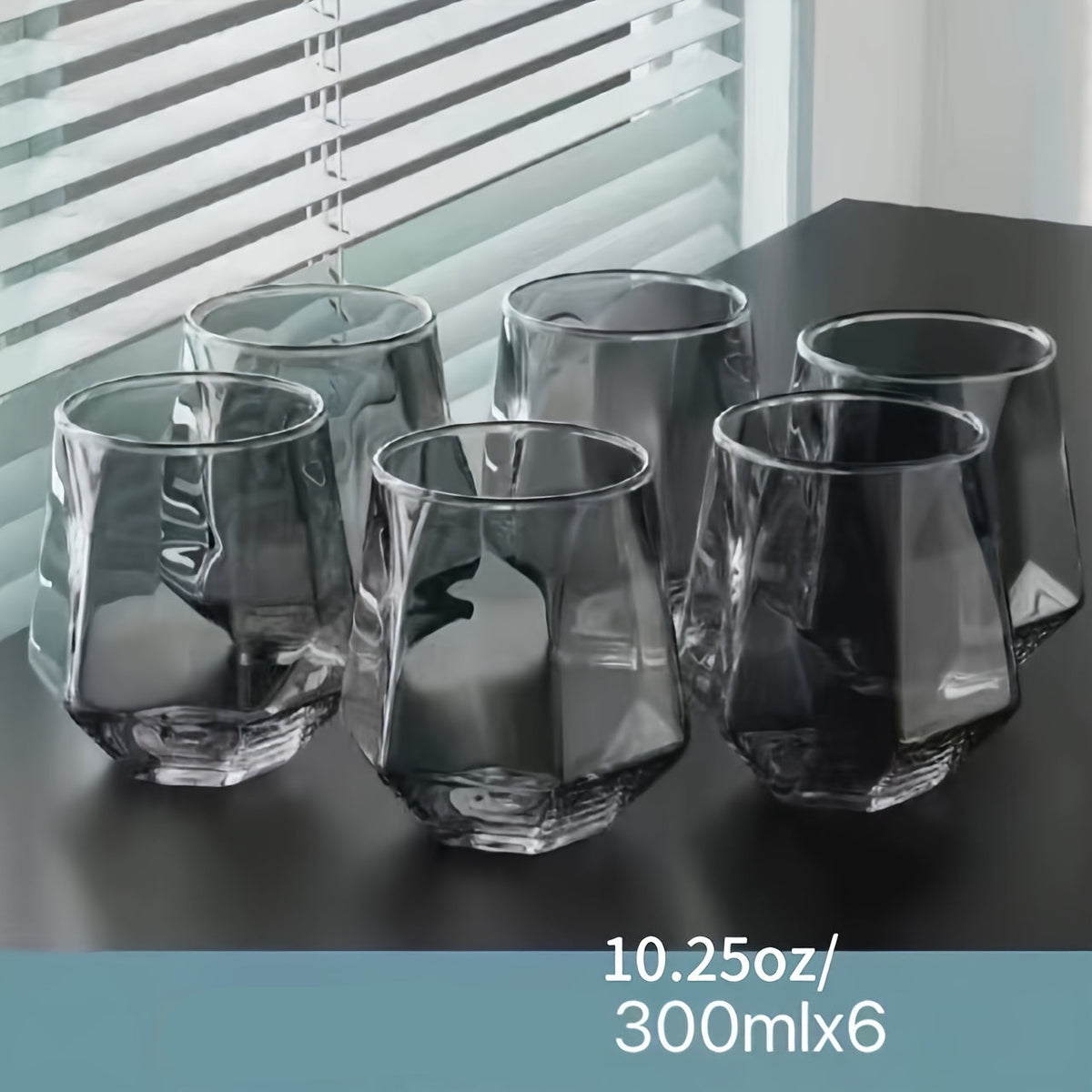 6 Peças de Copos de Vidro - Transparentes e Resistentes para Cerveja, Suco, Chá, Leite e Água - Ideais para Casa, Festas e Mesa de Jantar - Vidraria