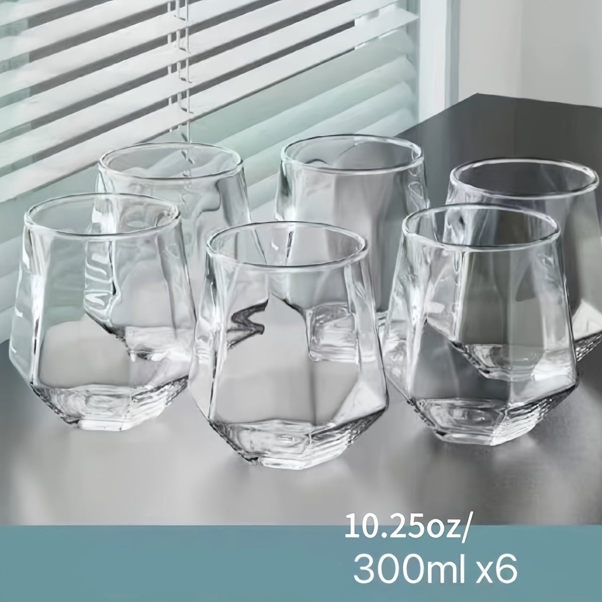6 Peças de Copos de Vidro - Transparentes e Resistentes para Cerveja, Suco, Chá, Leite e Água - Ideais para Casa, Festas e Mesa de Jantar - Vidraria