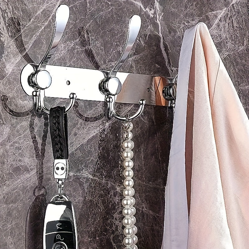 Easy-Install Stainless Steel Wall Hook - Traditional Style, Perfect for Bathroom Organization