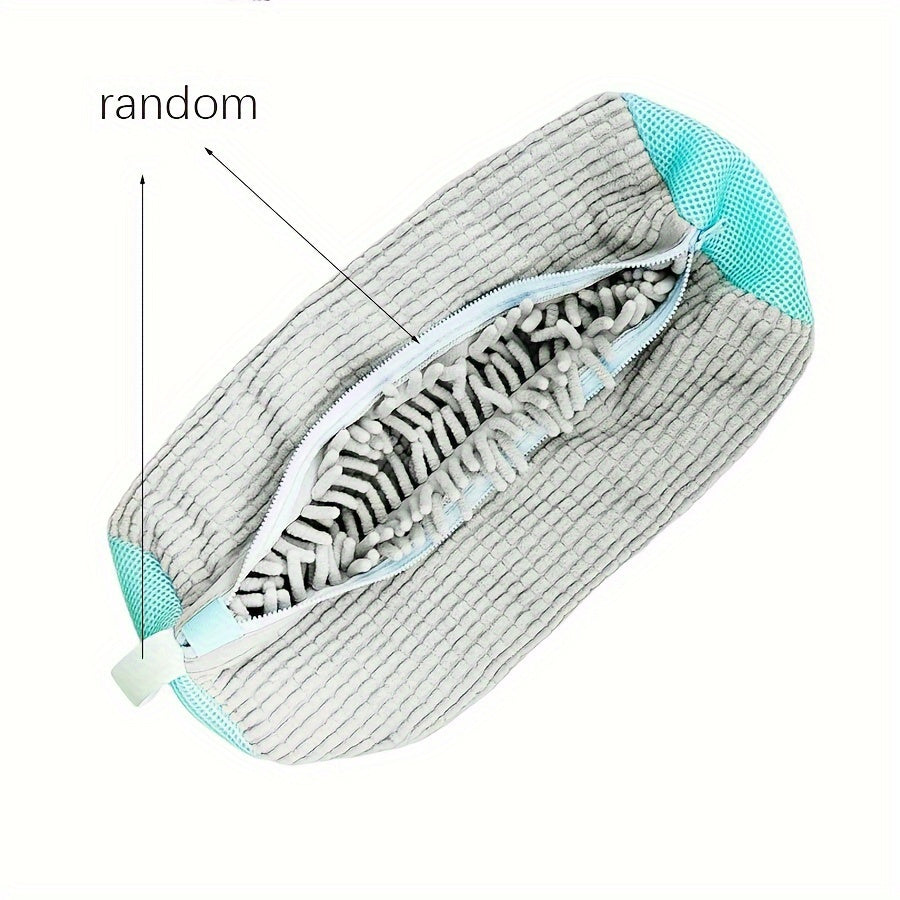 Saco de Lavagem para Sapatos na Máquina de Lavar, Fibra Macia com Envolvimento 360°, Zíper Durável e Reutilizável para Tênis e Sapatos