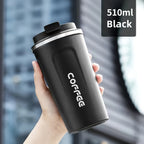 Caneca Térmica de Café, Aço Inoxidável Dupla Parede à Prova de Vazamentos, Acabamento Fosco, Mantém Quente e Frio por Horas, Presente Premium para Amantes de Café e Chá, Utensílio Durável