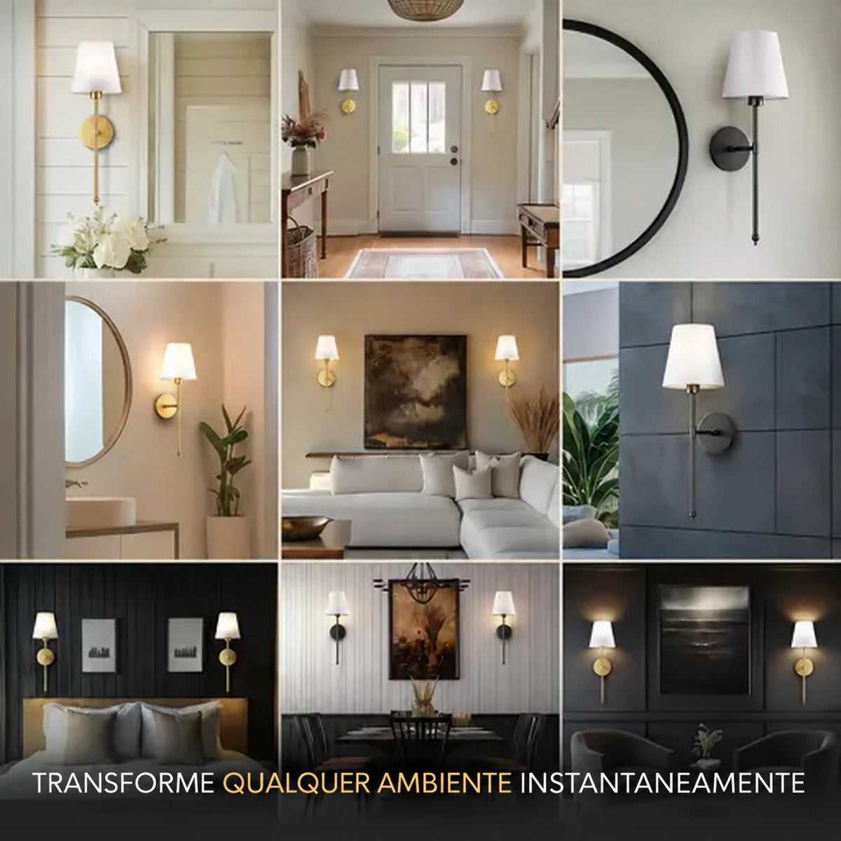 Conjunto de Arandelas de Parede Modernas