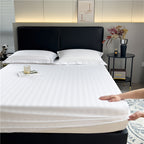 Conjunto de Lençol Ajustável 100% Algodão Egípcio, 3 Peças (1 Lençol Ajustável + 2 Fronhas), Capa de Colchão, Design com Bolso Profundo de 40cm, 500 Fios, Ideal para Quarto, Hotel de Luxo, Quarto de Hóspedes