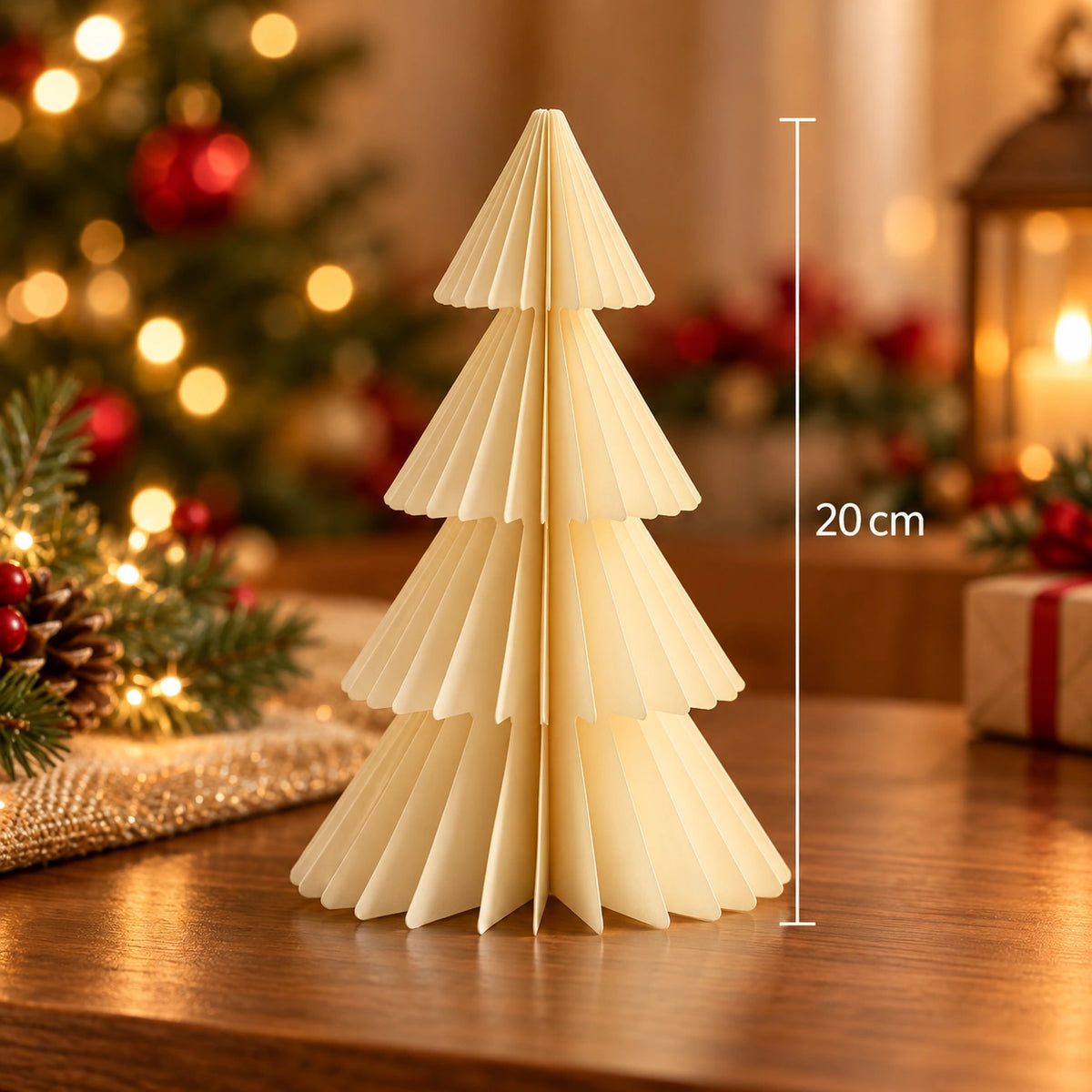 Árvore de Natal 3D em Papel Colmeia Decorativo