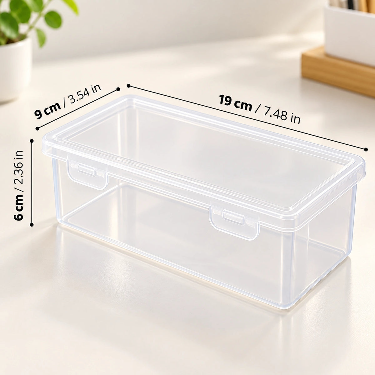 Conjunto de Caixas Organizadoras Transparentes com Tampa
