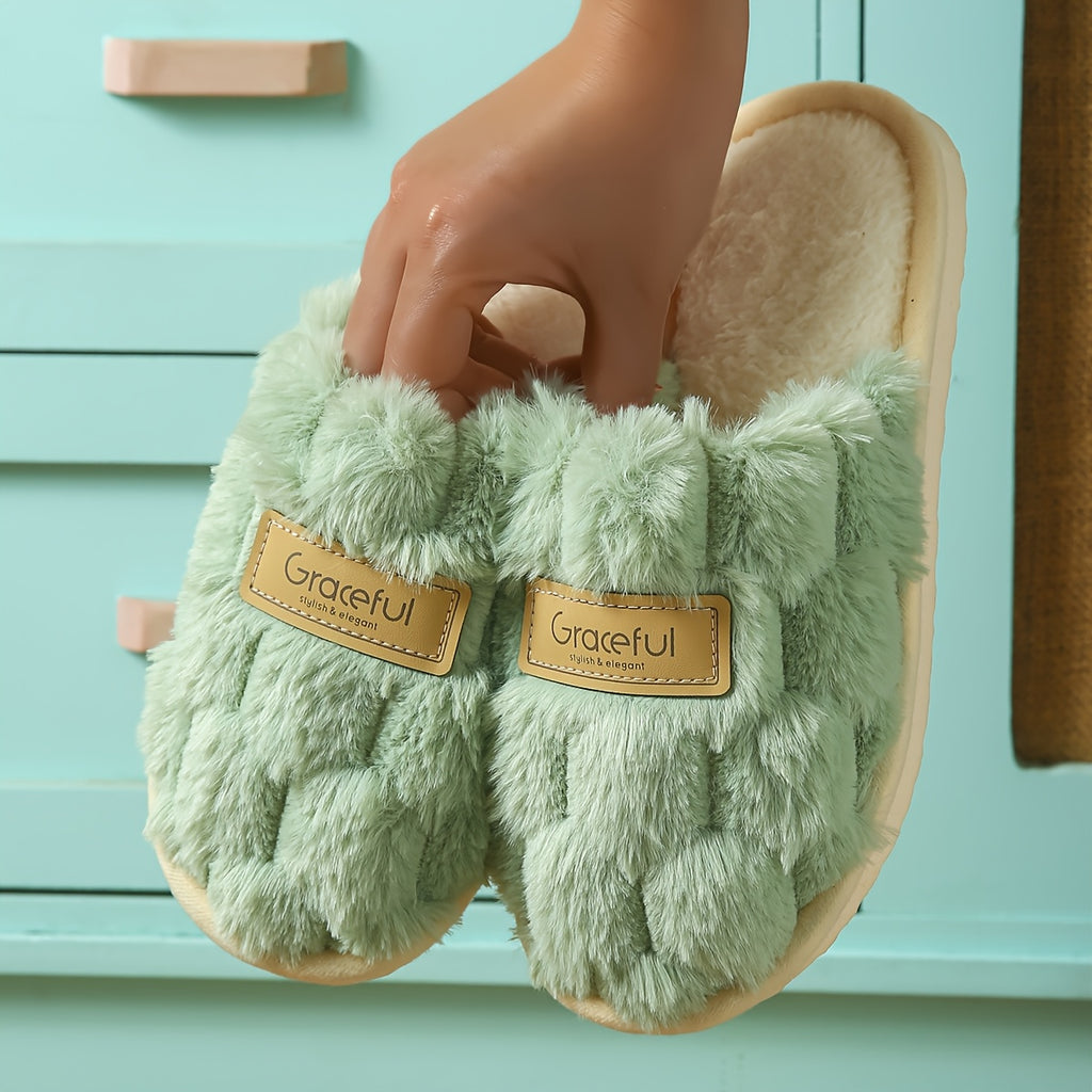 Chinelos de Interior Elegantes e Aconchegantes para Mulher, Calçado de Casa Moderno e Fácil de Usar com Aconchego e Quentura, Sapatos de Mulher