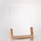 1pc Moldura Retangular Vertical de Madeira em Forma de U Clássica - Suporte para Fotos DIY para Casamentos, Formaturas, Decoração de Escritório e Casa, Organizador de Mesa Durável com Design Atemporal