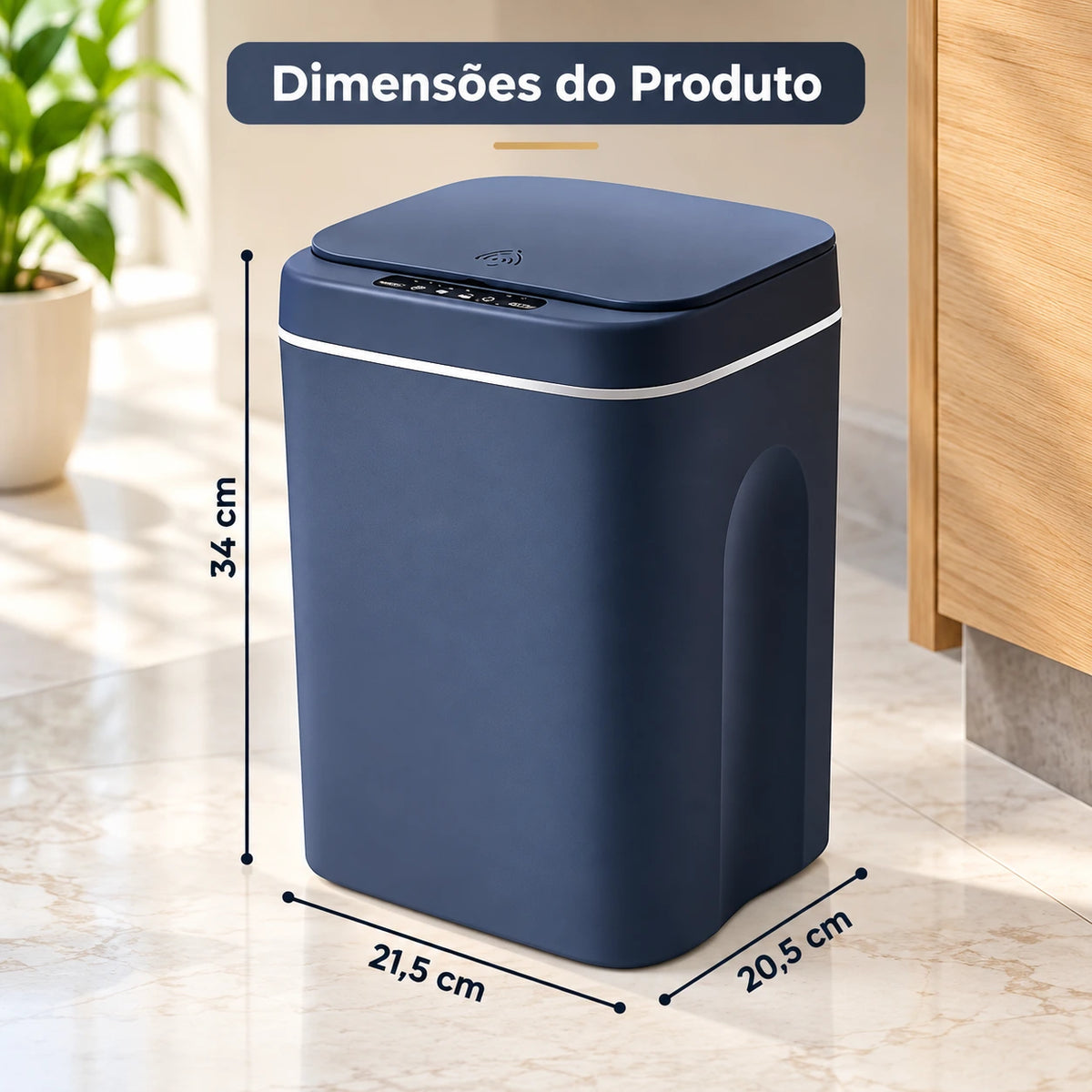 Lixeira Automática com Sensor de 16 Litros